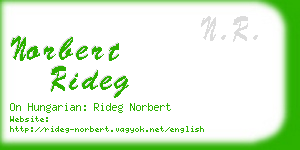 norbert rideg business card